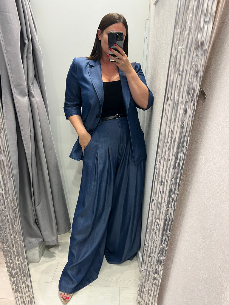 MSS💥IMPERIAL•Giacca Best monopetto manica corta chambray