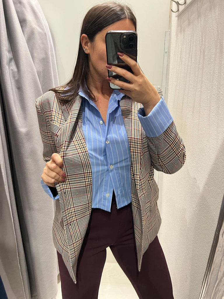 BLK30 HaveOne•Giacca micropaillettes inserto camicia