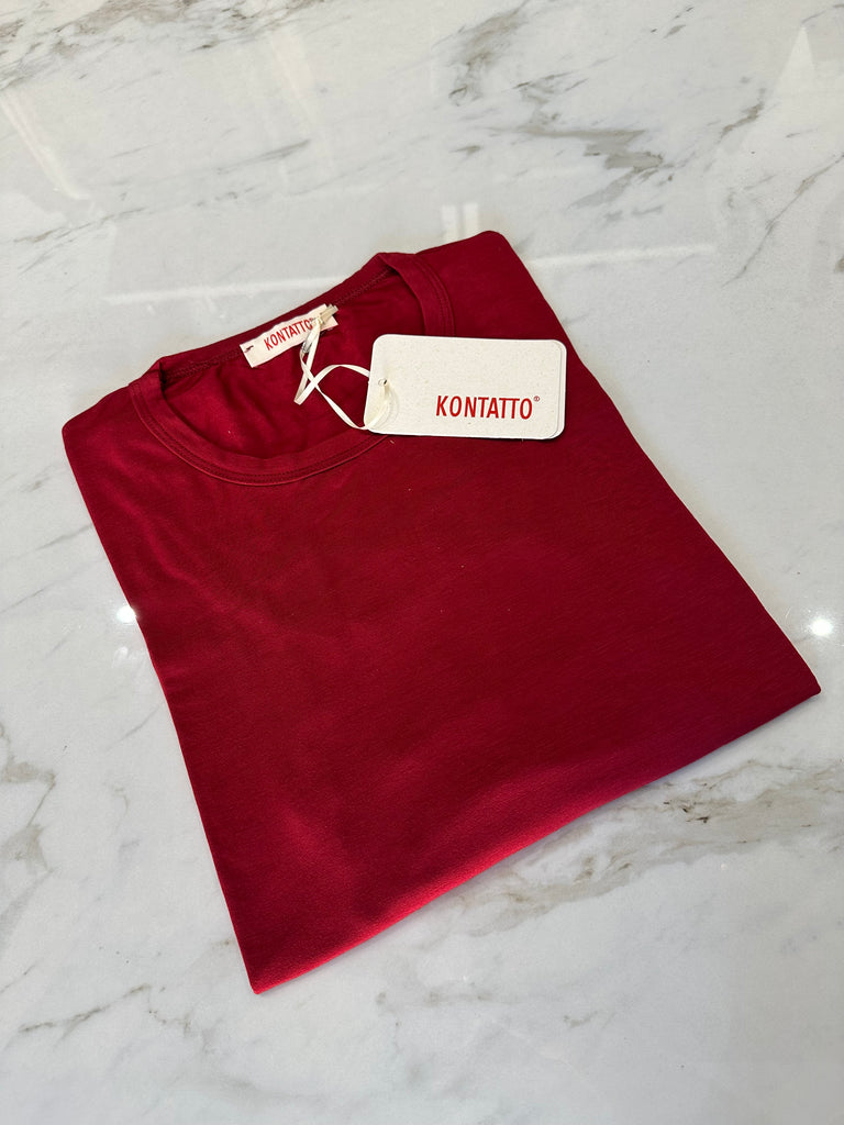 KONTATTO•Maglia viscosetta girocollo a manica lunga•Più colori