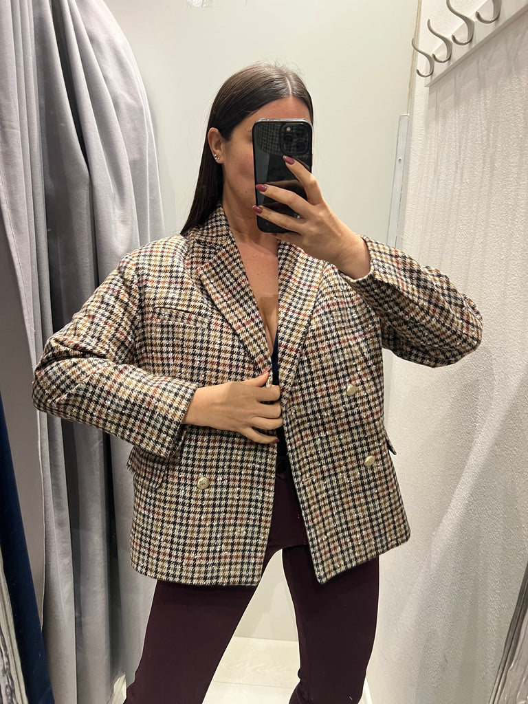 BLK30 HaveOne•Giacca cappottino over crop