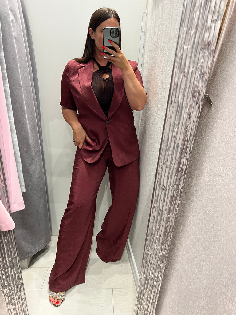 MSS💥HaveOne•Giacca leggerissima manica corta•India bordeaux
