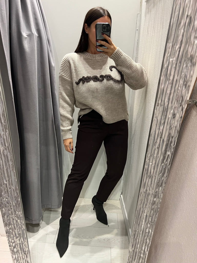 LUMINA•Maglione casciá scritta Cocoon