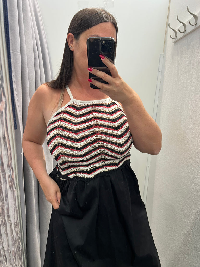 MSS💥ViCOLO•Abito crochet e gonna cotone