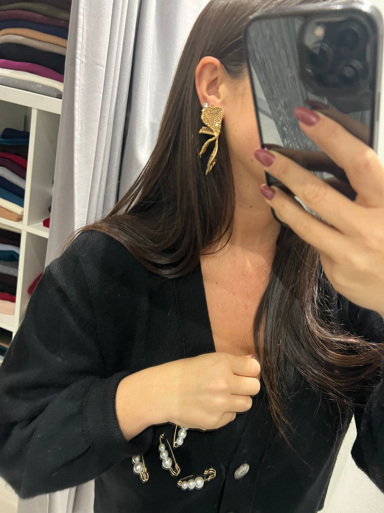 Susy Mix•Coppia di orecchini strass ocra