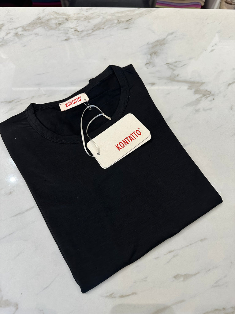 KONTATTO•Maglia viscosetta girocollo a manica lunga•Più colori