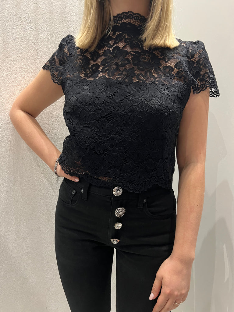ViCOLO•Jeans Zoe bottoni gioiello nero