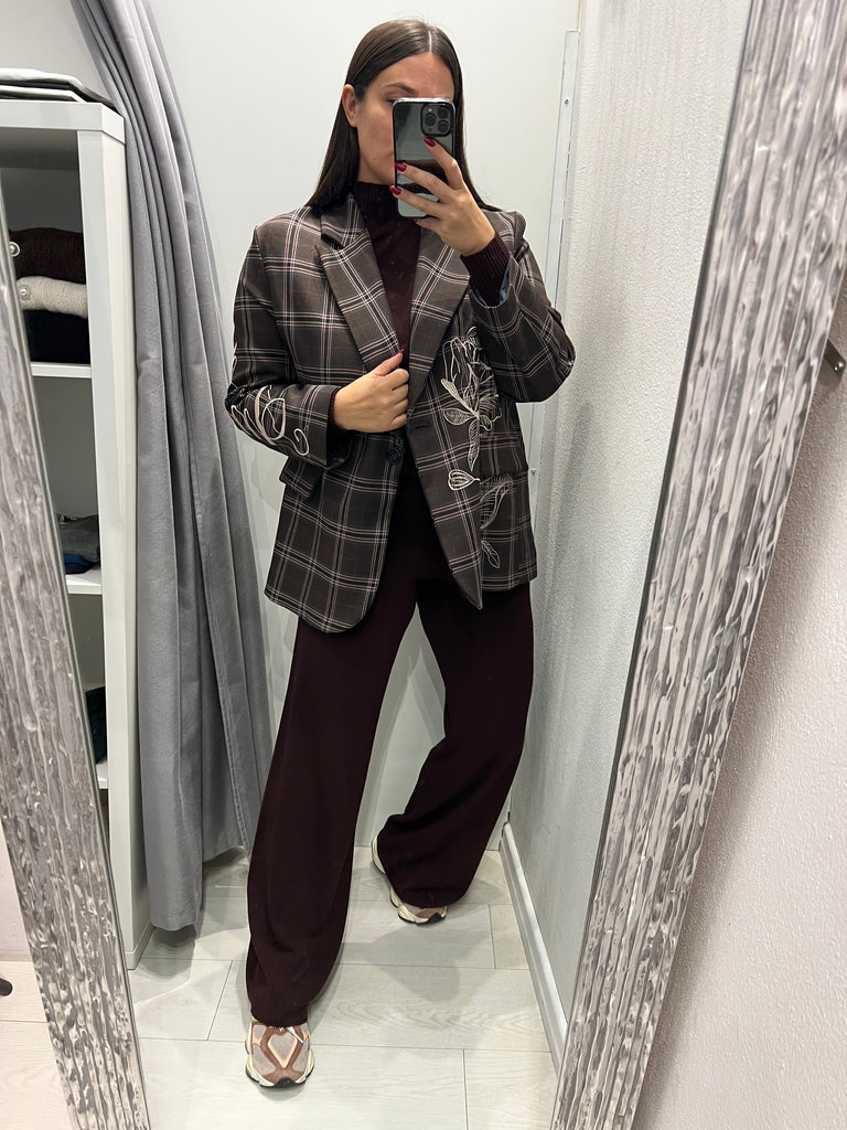 KONTATTO•Pantalone in maglia di viscosa