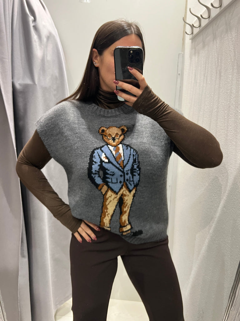 BLK30 HaveOne•Gilet teddy over• Più colori