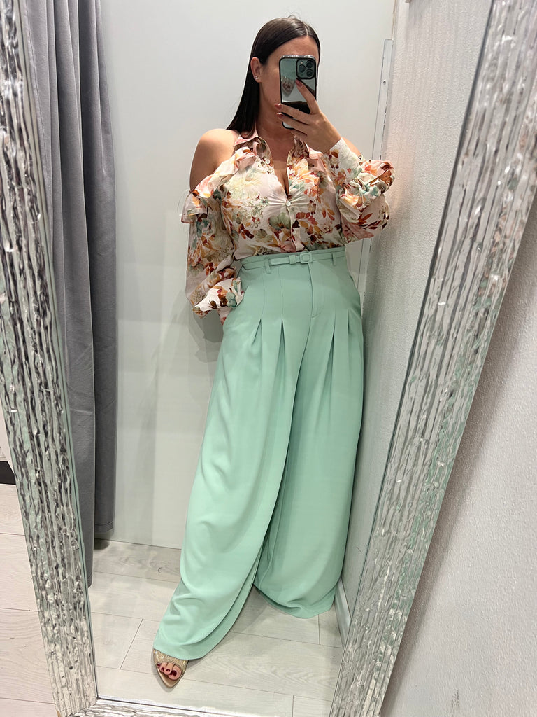 MSS💥ViCOLO•Camicia spalle scoperte fantasia floreale