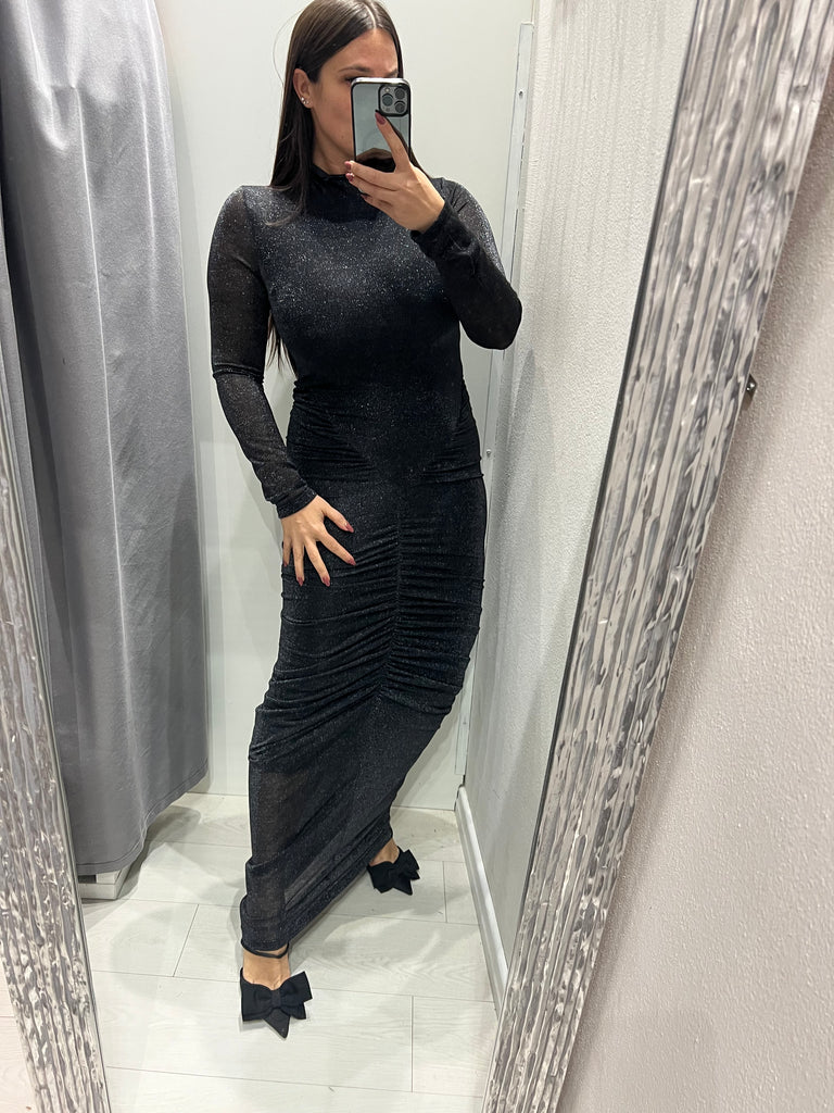 LUMINA•Abito drappeggiato lurex