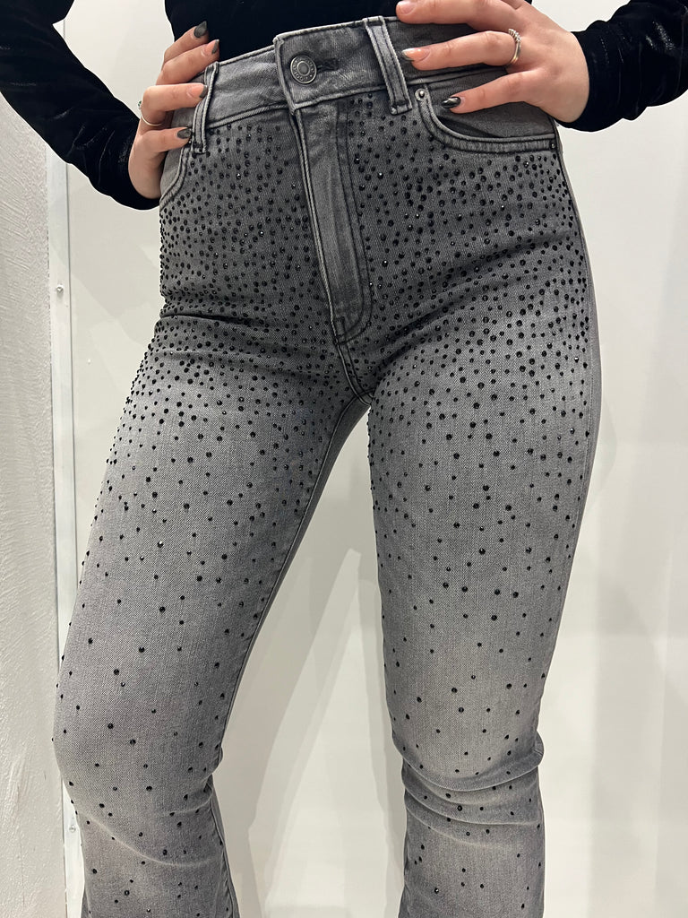 ViCOLO•Jeans Gisele grigio con microstrass