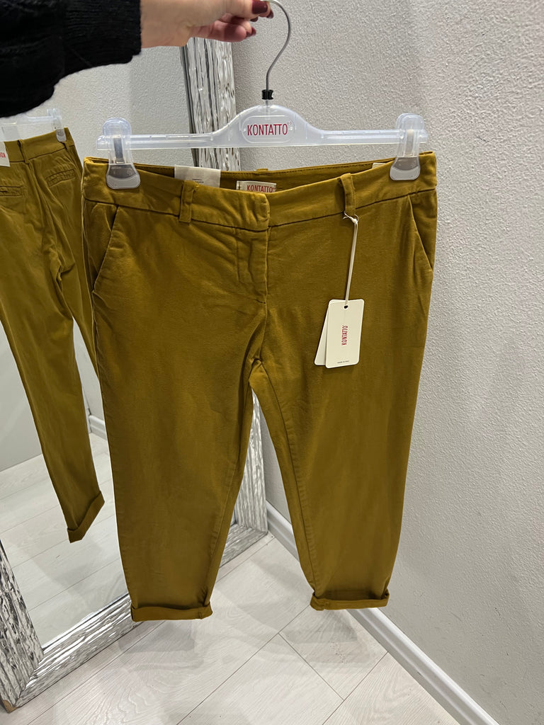 KONTATTO•Pantalone chino senape