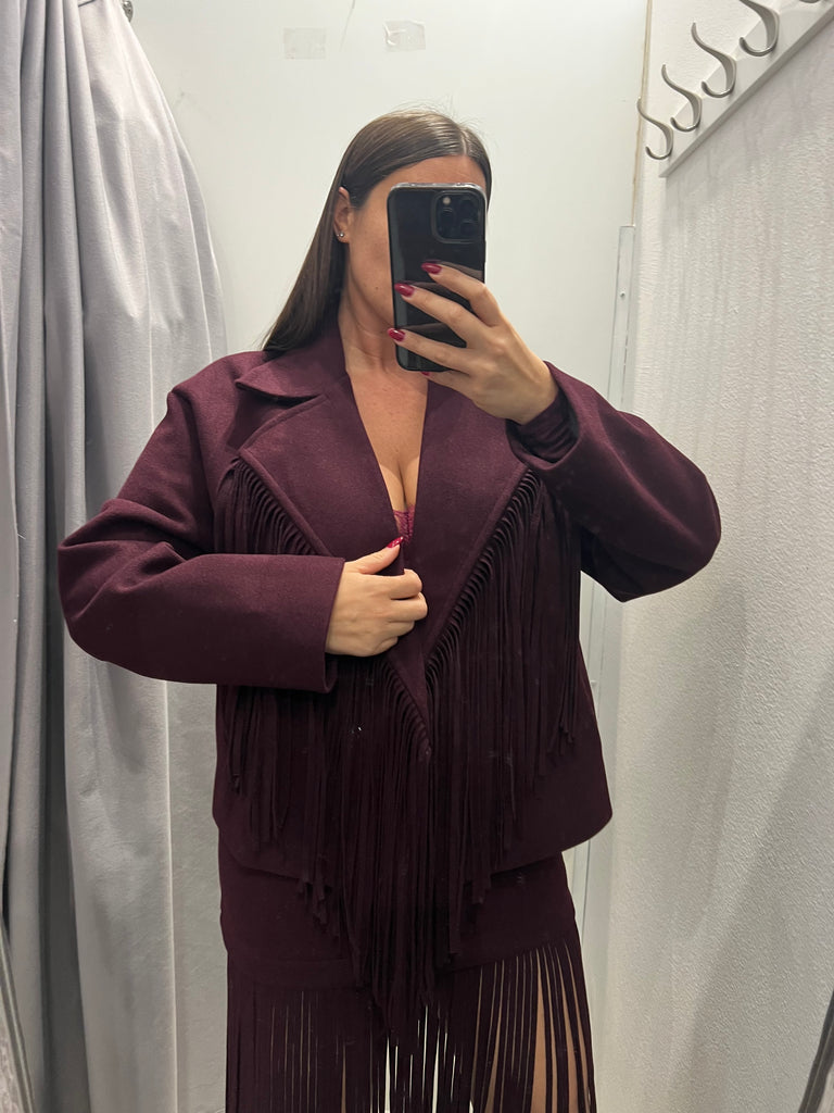 LUMINA•Cappotto corto frange•Più colori