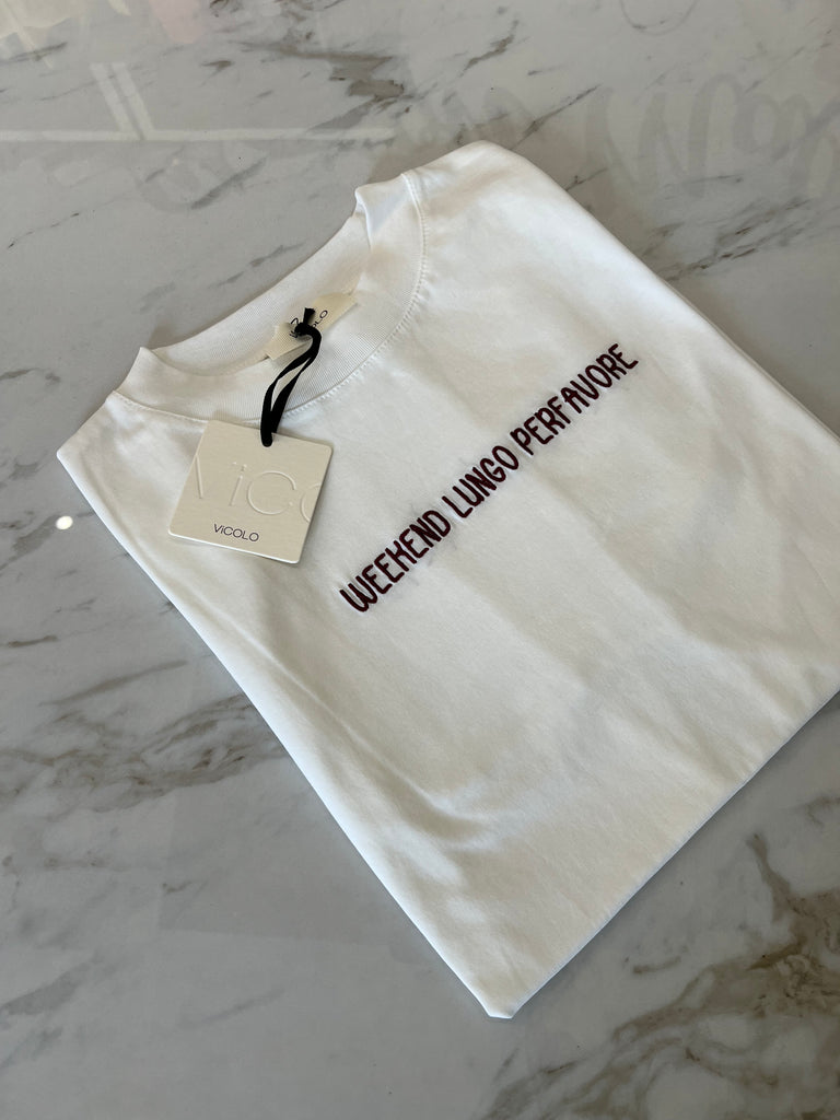 ViCOLO•T-shirt over Weekend lungo per favore