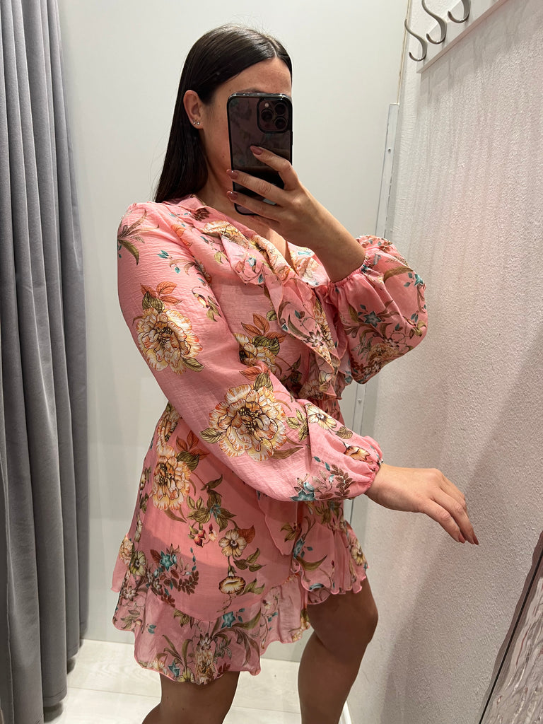 ViCOLO•Camicia volant floreale lyocell