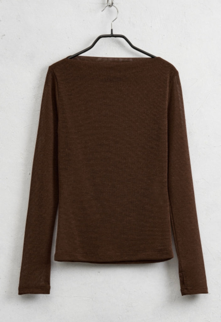 LUMINA•Maglia guantino lurex moro