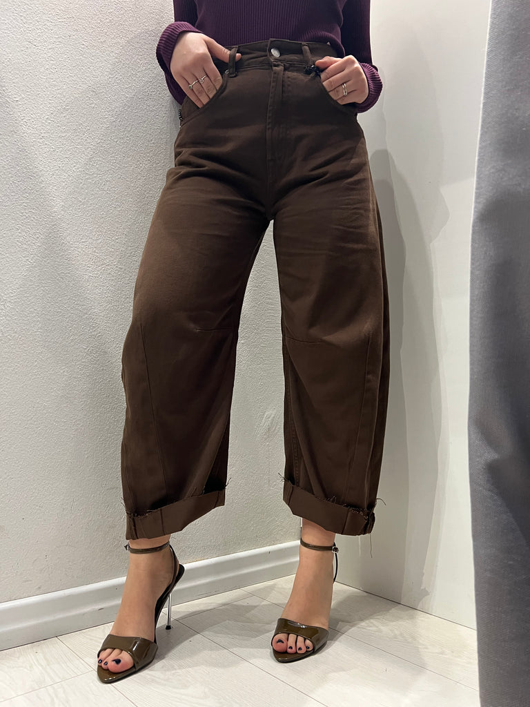 HaveOne•Jeans pantalone Barbara cioccolato