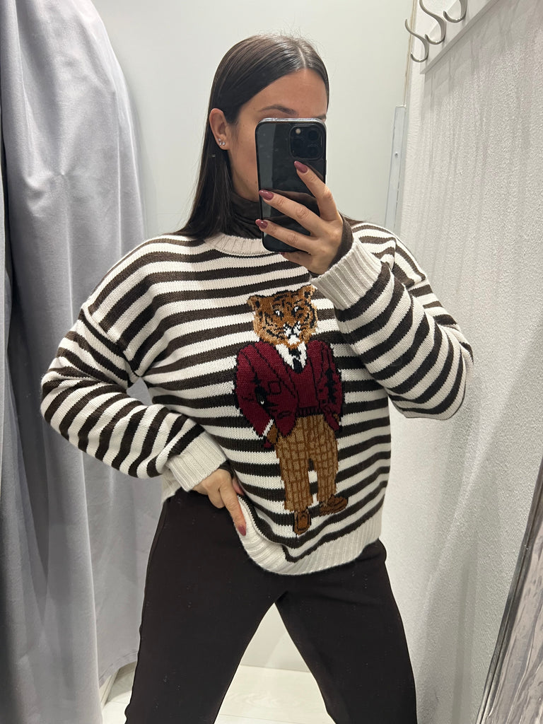 BLK30 HaveOne•Maglione tigre fasce•Più colori