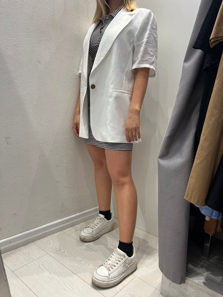 MSS💥HaveOne•Giacca leggerissima manica corta•Bianca