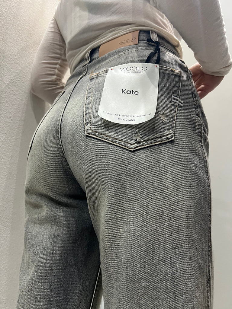ViCOLO•Jeans Kate lavaggio grigio slavato