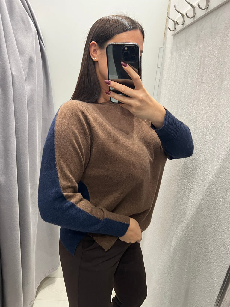 ViCOLO•Maglione bicolor misto cashmere•Più colori