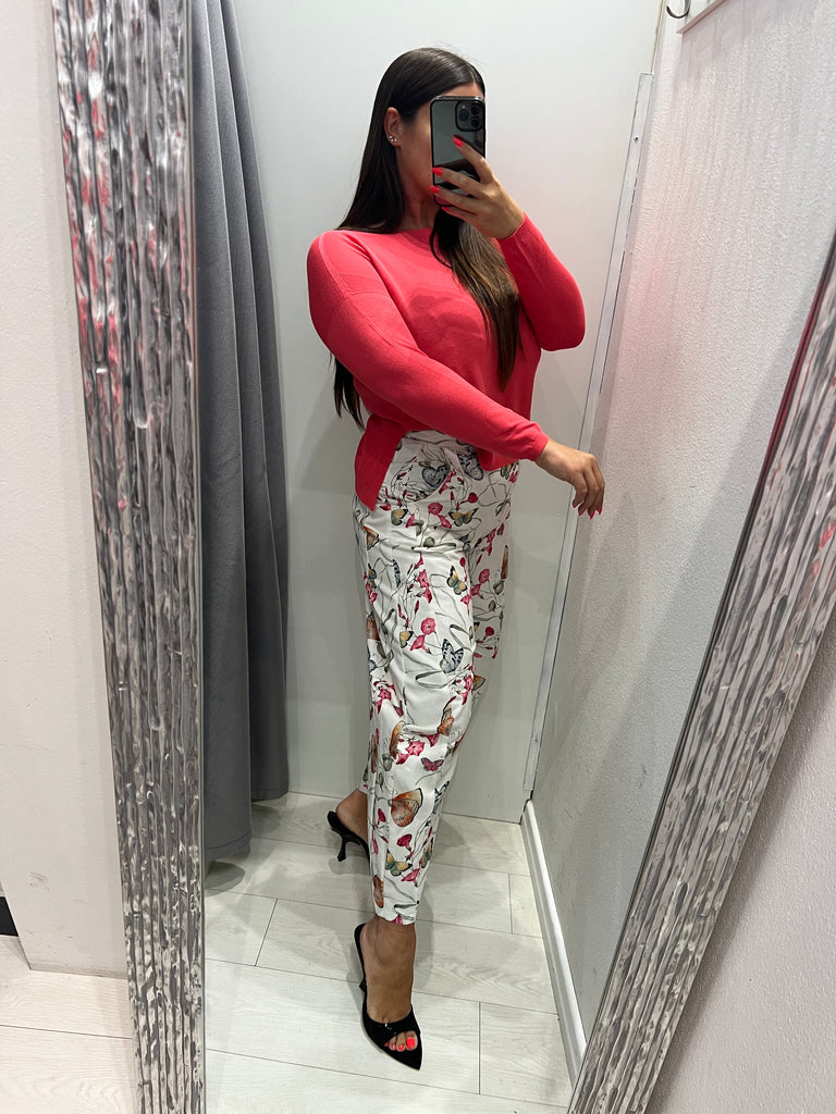 🚨IMPERIAL•Pantalone baloon stampa floreale farfalle