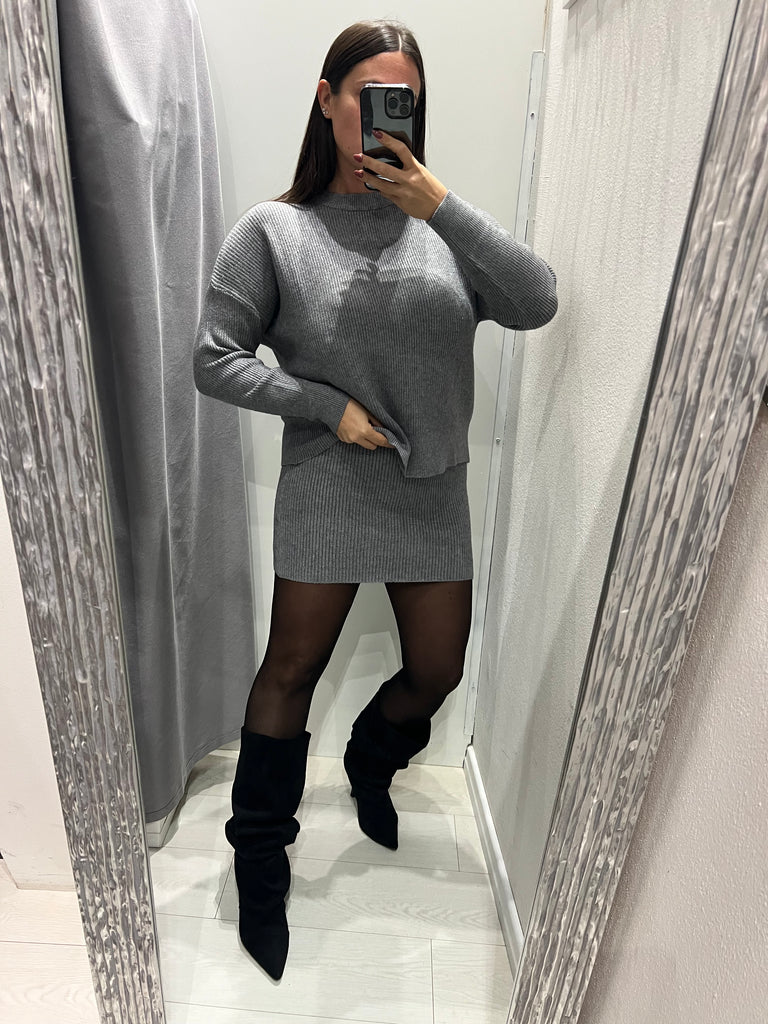 IN ARRIVO! HaveOne•Coordinato maglione e gonna costine•Più colori