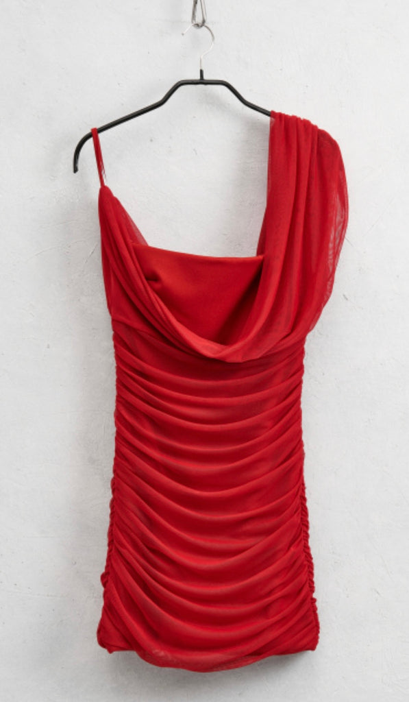 BLK30 LUMINA•Abitino tulle rosso