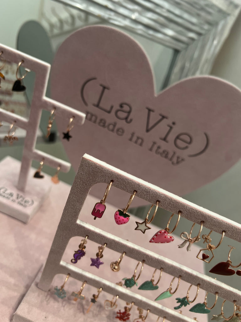 La Vie•Orecchino singolo ad anello con charm•Scegli il tuo