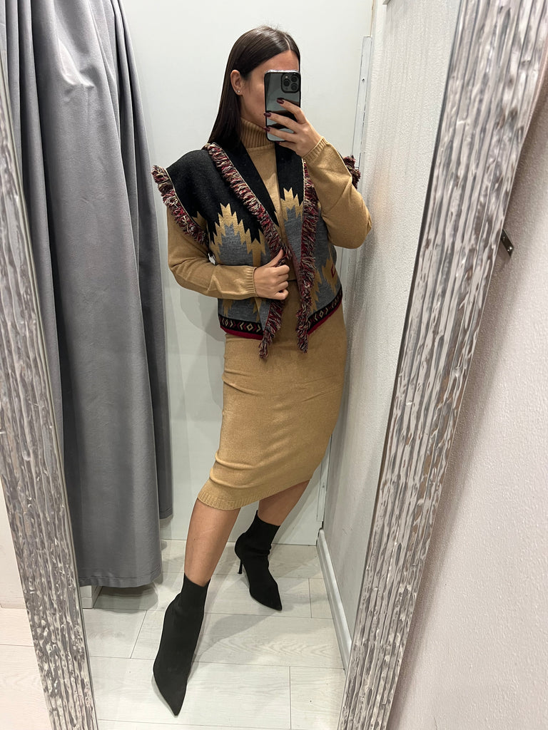 KONTATTO•Gonna in maglia misto angora•Più colori