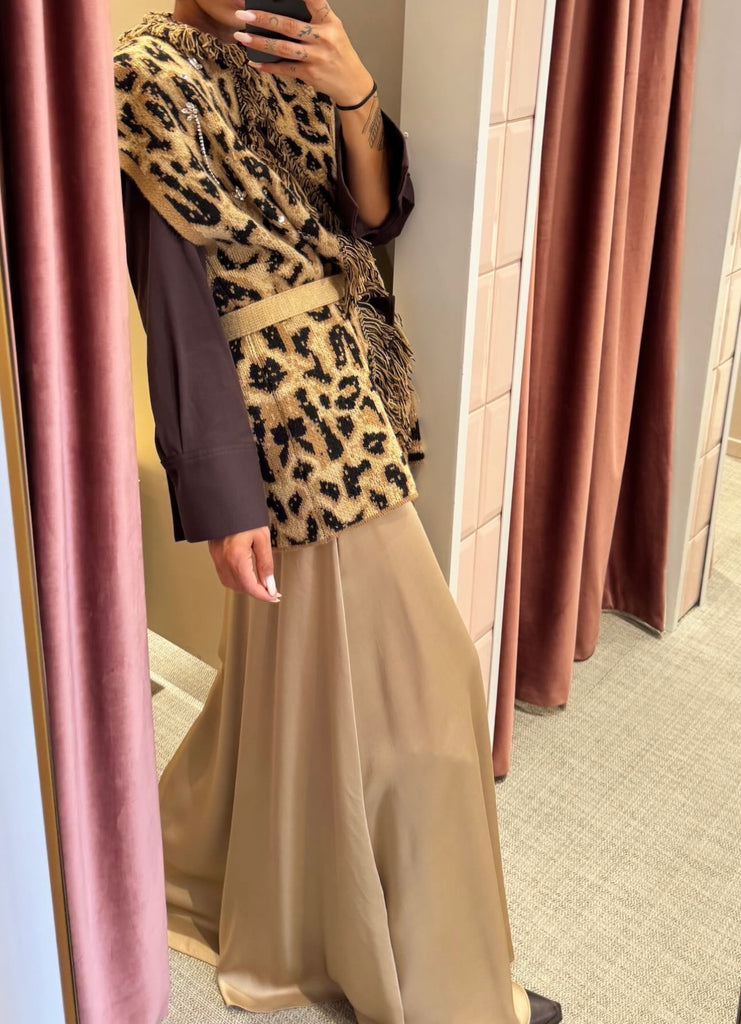 HaveOne•Cardigan maculato strass