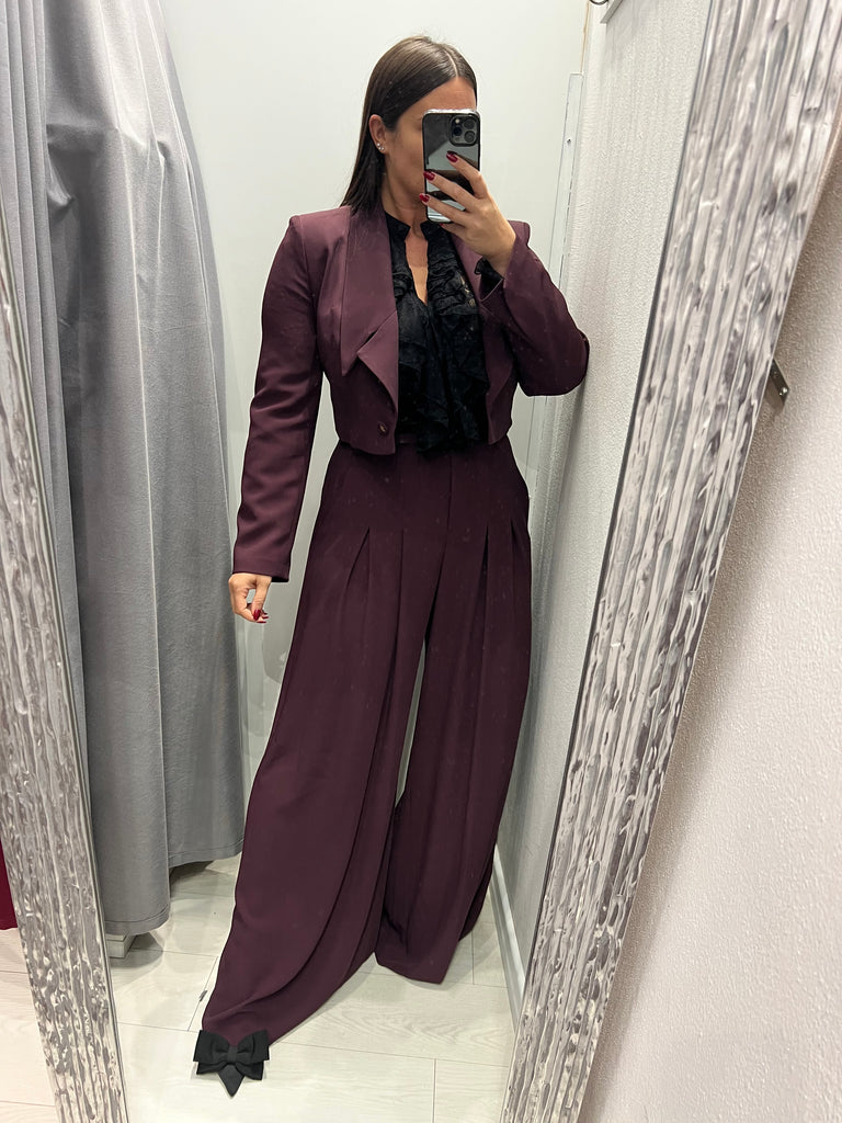 IMPERIAL•Pantalone best palazzo prugna