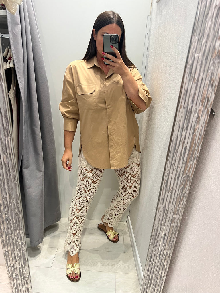 MSS💥ViCOLO•Camicia over in cotone•Cammello