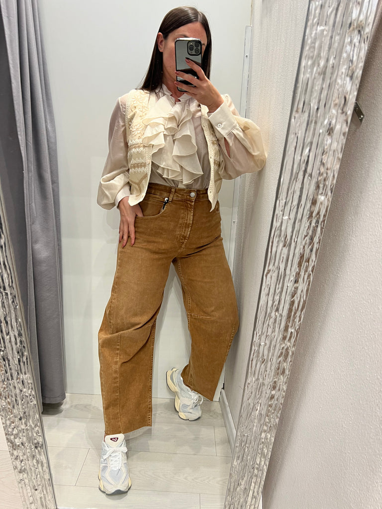 HaveOne•Jeans pantalone Barbara terra