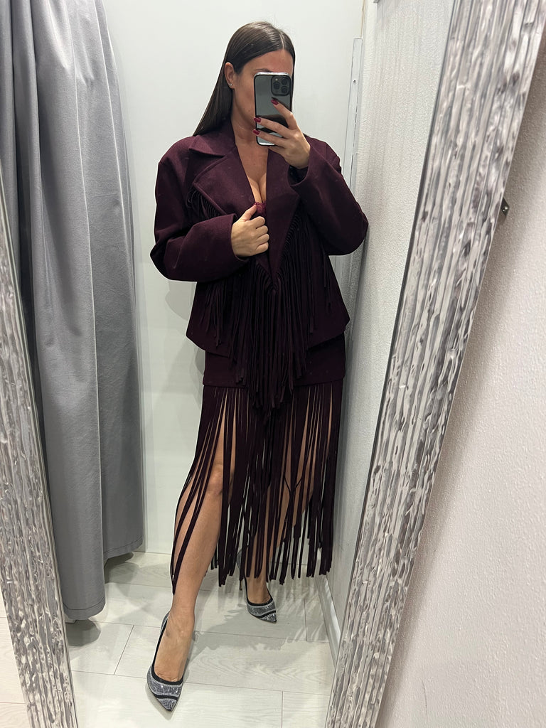 LUMINA•Cappotto corto frange•Più colori