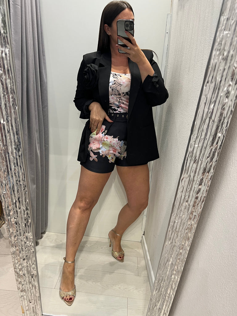 🚨KONTATTO•Completo Zimmer camicia+pantaloncino base nera
