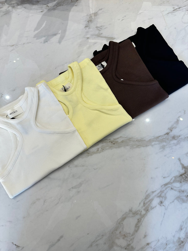 🚨ViCOLO•Canotta scollo americana particolare FIF•Più colori