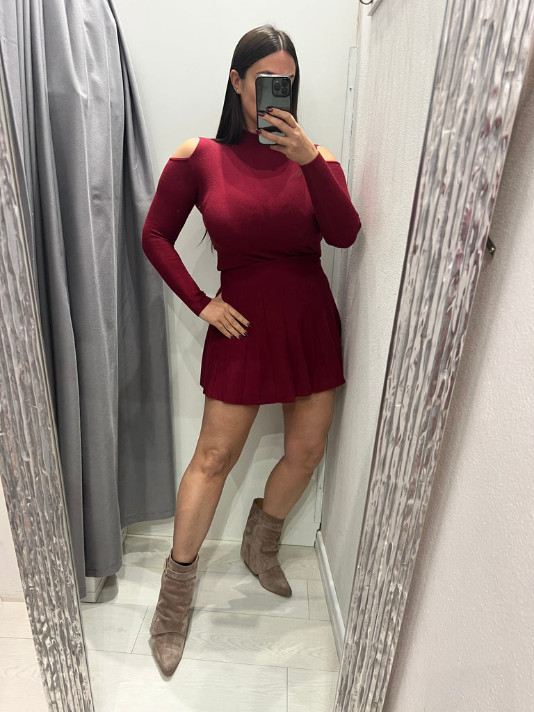 Maglioncino lupetto soffice viscosa apertura spalle•Più colori