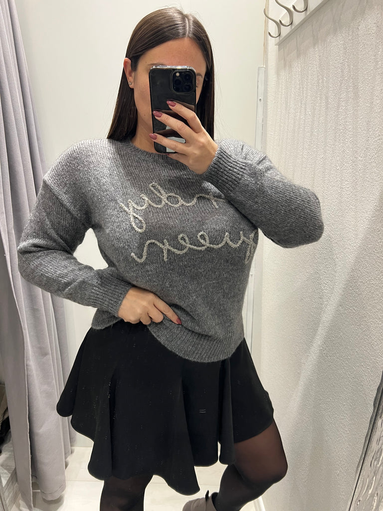 KONTATTO•Maglione scritta lurex Candy Queen•Più colori