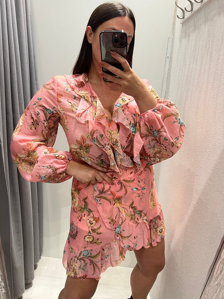 ViCOLO•Camicia volant floreale lyocell