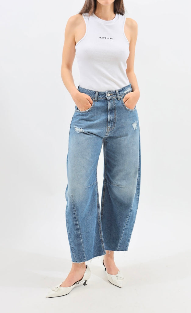 HaveOne•Jeans banana Barbara con rotture