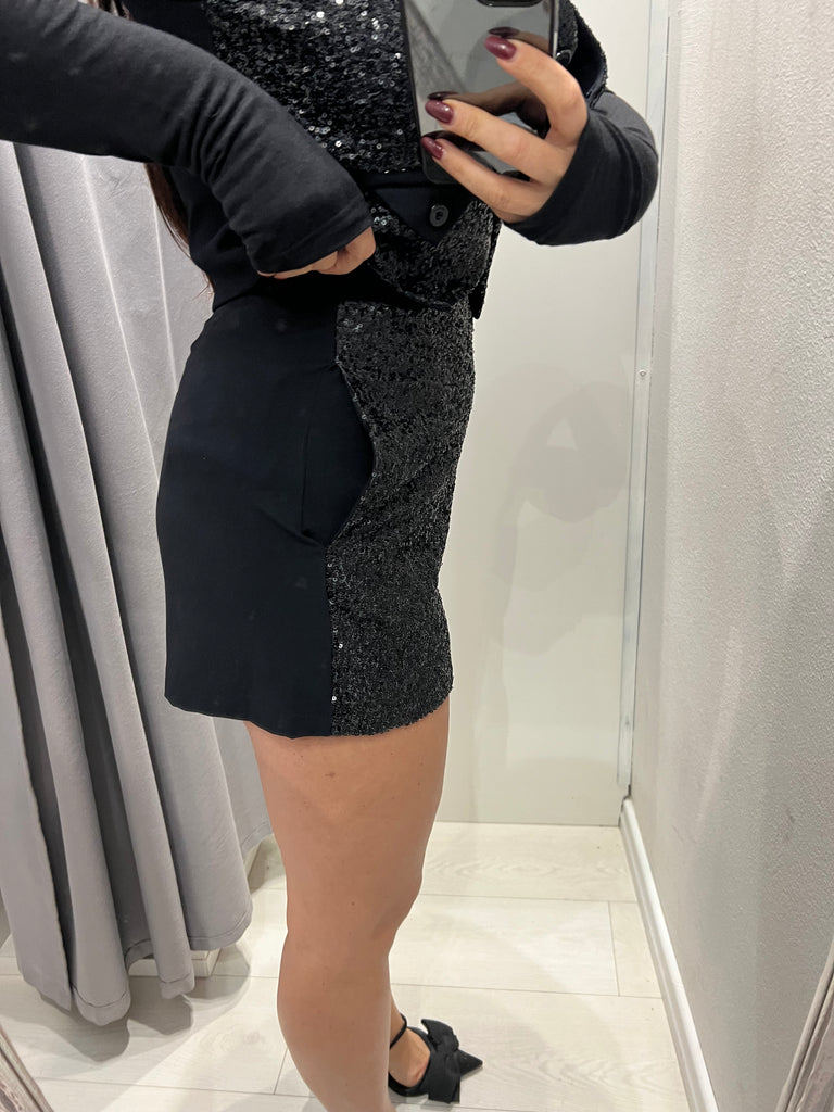 IMPERIAL•Gilet paillettes retro tessuto