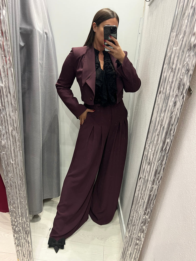 IMPERIAL•Pantalone best palazzo prugna