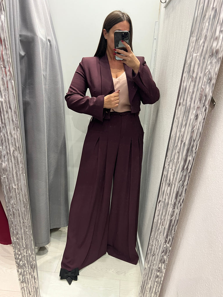 IMPERIAL•Pantalone best palazzo prugna