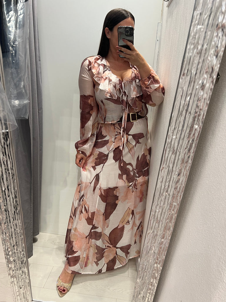 HaveOne•Camicetta crop stampa floreale