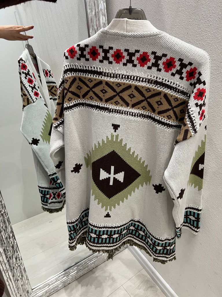 ViCOLO•Cardigan Alanui traforato base panna
