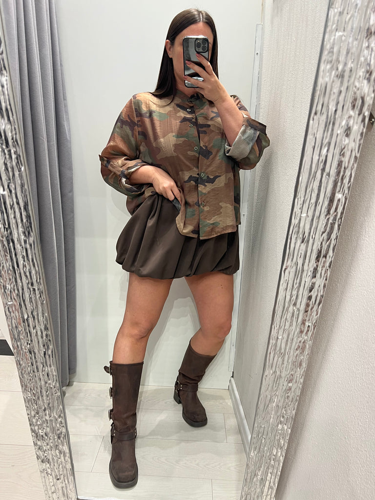 HaveOne•Camicia coreana camouflage