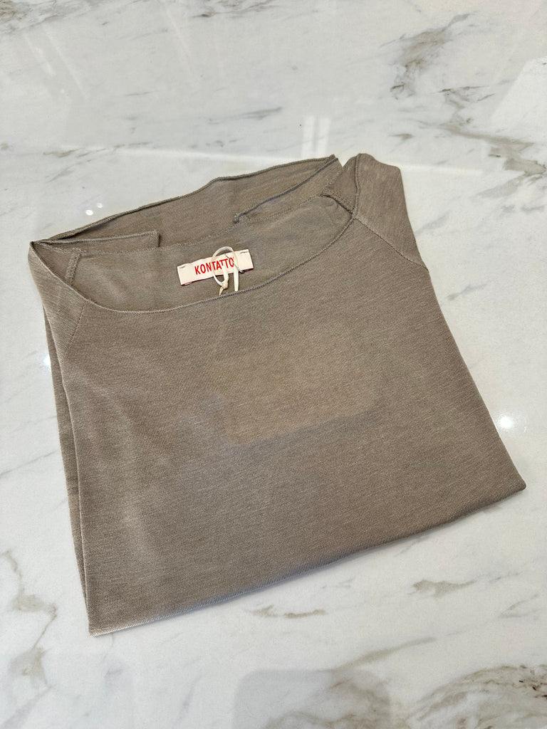 KONTATTO•Maglia lanetta scollo barchetta•Più colori