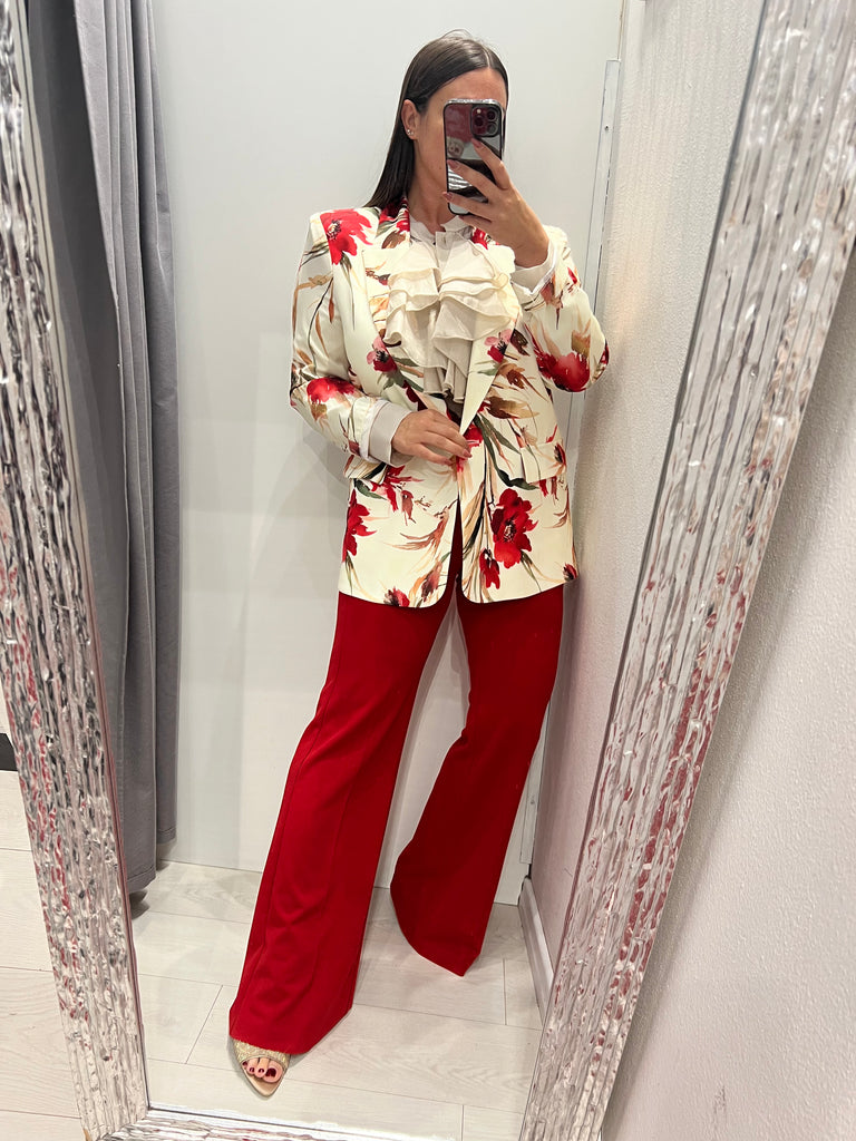 MSS💥HaveOne•Giacca stampa fiore rosso