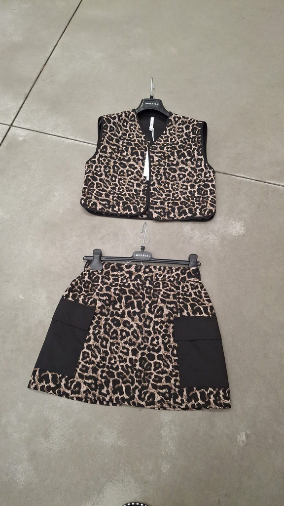 🚨IMPERIAL•Gilet maculato senza chiusura